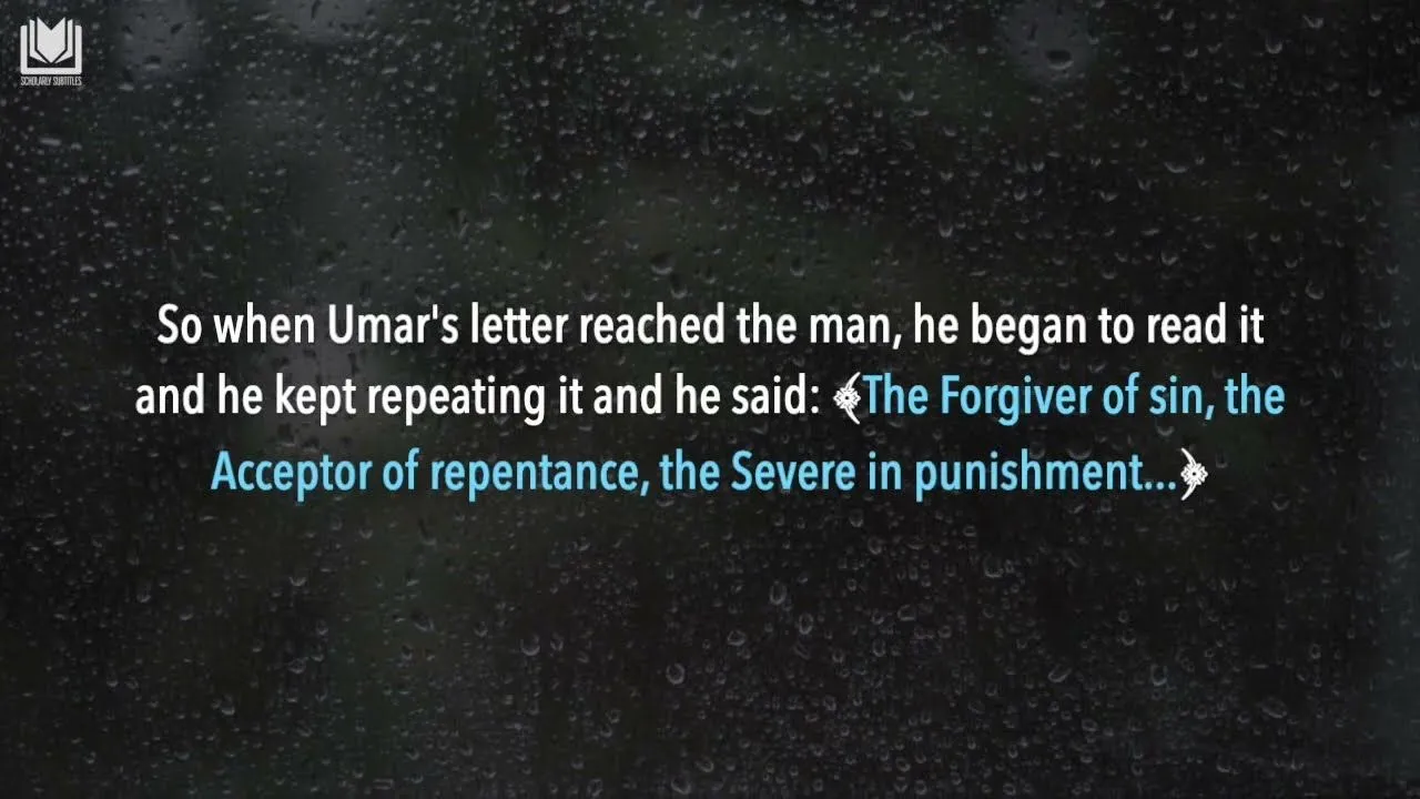 [Emotional] The Beautiful Advice of Umar ibn al Khattab to a Sinner – Shaykh Abdurrazzaq al Badr
