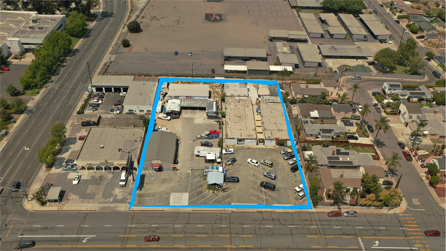 Aerial view of the masjid site